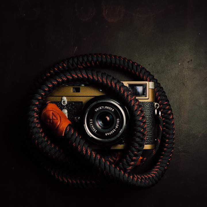 Monarch BOA Strap on a brass Leica MP