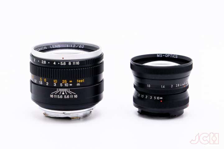 MS Optics ISM 50mm f1 vs. Konica Hexanon 60mm f1.2
