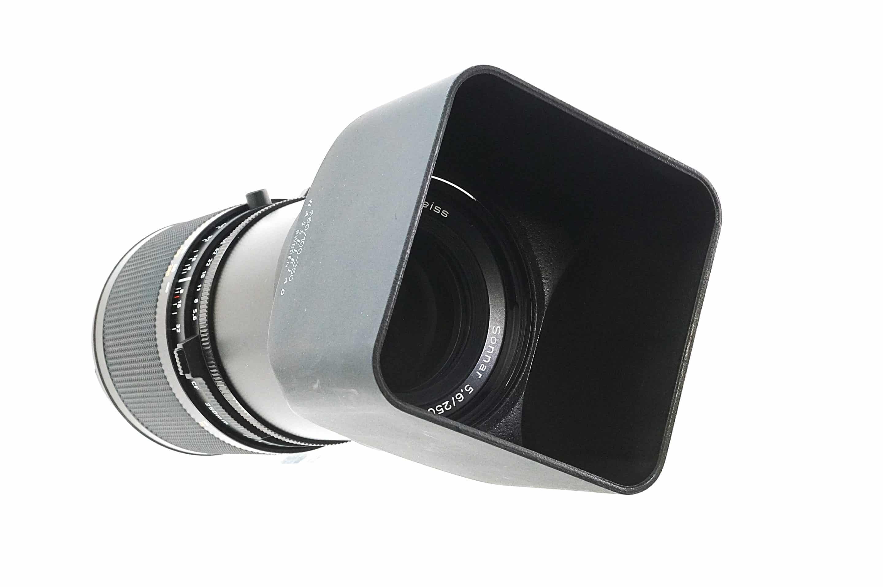 美品 HASSELBLAD ハッセル CF Sonnar F5.6 250mm Hasselblad Zeiss Sonnar-CF 250mm f5.6 T* Telephoto Lens. Hood