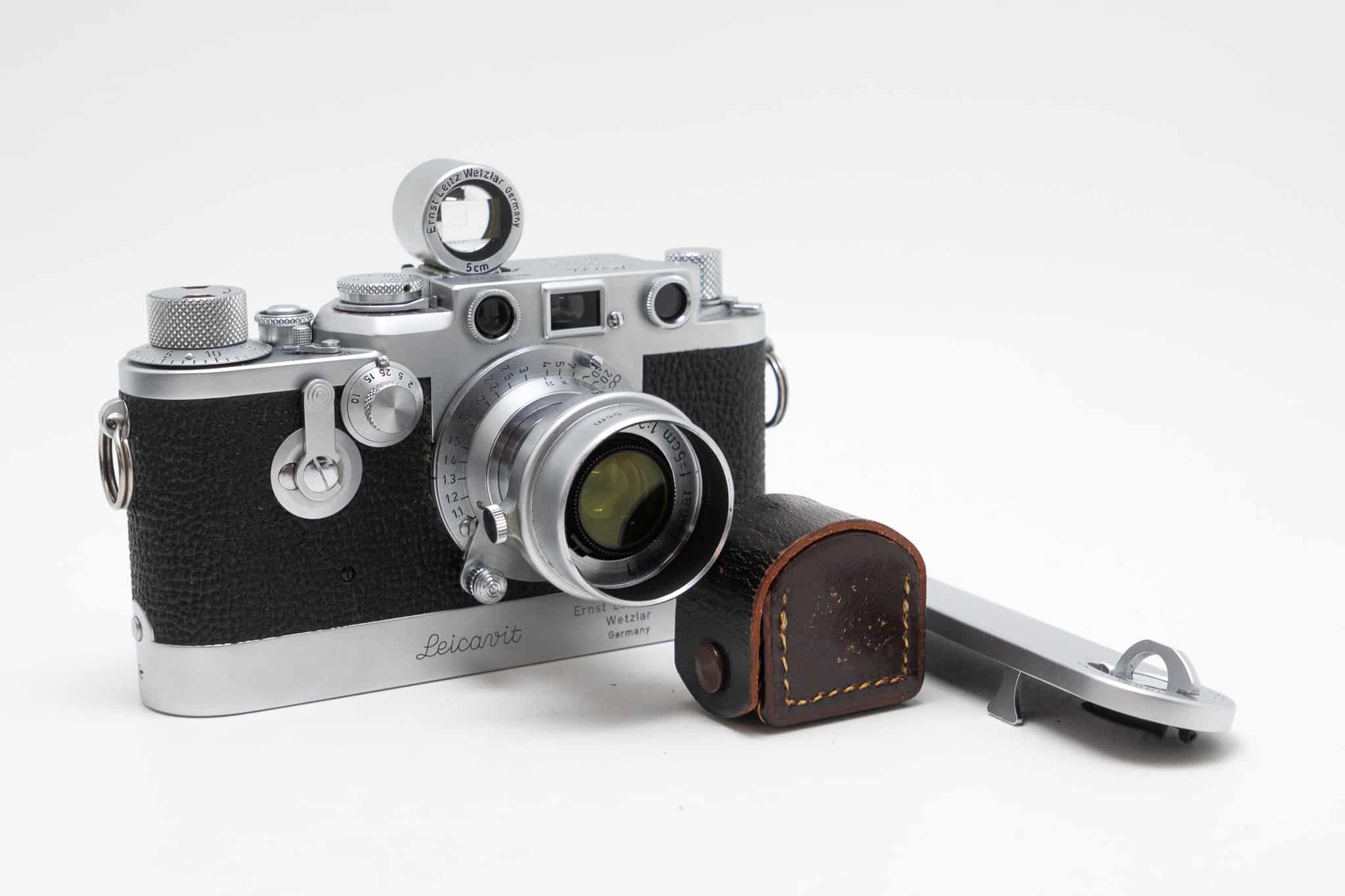 Leica IIIf Red Dial w/Elmar 5cm f2 & SYOOM Winder SBOOI Finder